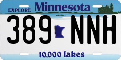 MN license plate 389NNH