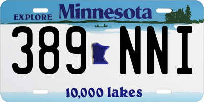 MN license plate 389NNI
