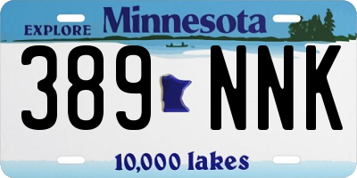 MN license plate 389NNK