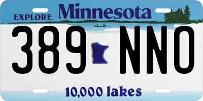 MN license plate 389NNO
