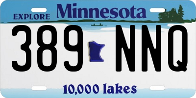 MN license plate 389NNQ