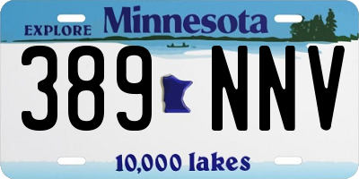 MN license plate 389NNV