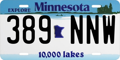 MN license plate 389NNW