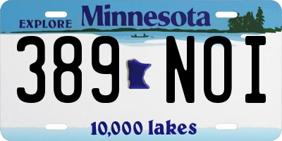 MN license plate 389NOI