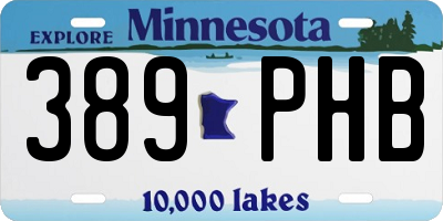 MN license plate 389PHB