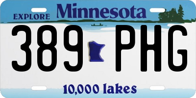 MN license plate 389PHG