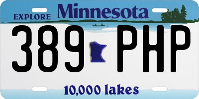 MN license plate 389PHP
