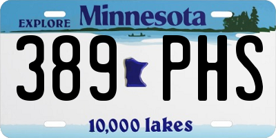 MN license plate 389PHS
