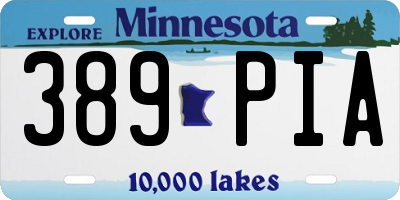 MN license plate 389PIA