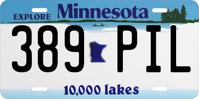 MN license plate 389PIL