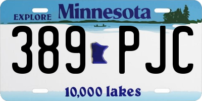 MN license plate 389PJC