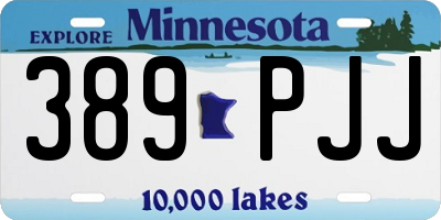 MN license plate 389PJJ