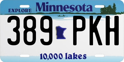 MN license plate 389PKH