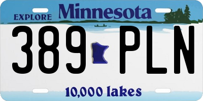 MN license plate 389PLN