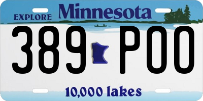 MN license plate 389POO