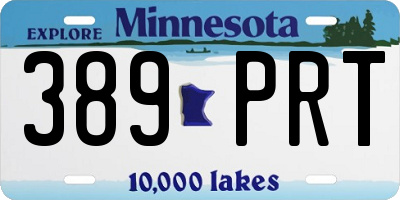 MN license plate 389PRT