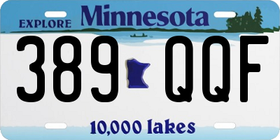 MN license plate 389QQF