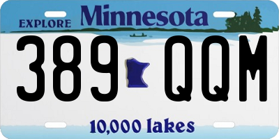 MN license plate 389QQM