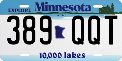 MN license plate 389QQT