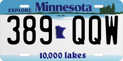 MN license plate 389QQW