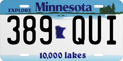 MN license plate 389QUI