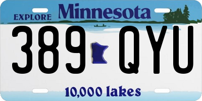 MN license plate 389QYU