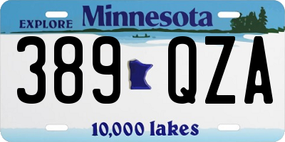 MN license plate 389QZA