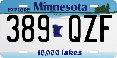 MN license plate 389QZF