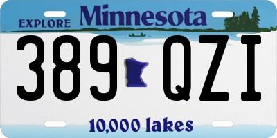 MN license plate 389QZI