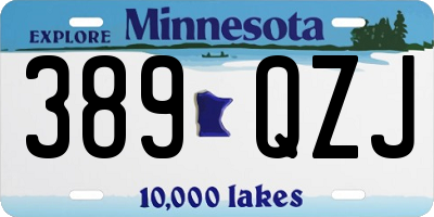 MN license plate 389QZJ