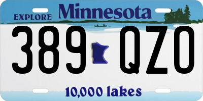 MN license plate 389QZO