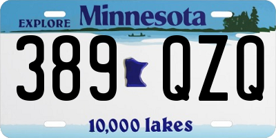 MN license plate 389QZQ