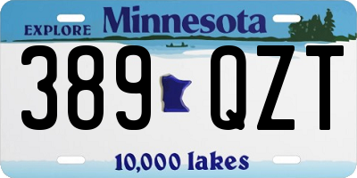 MN license plate 389QZT
