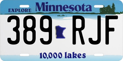 MN license plate 389RJF