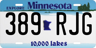 MN license plate 389RJG