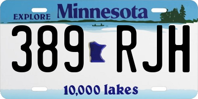 MN license plate 389RJH