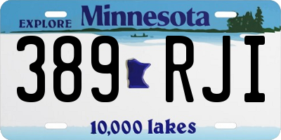 MN license plate 389RJI