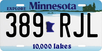 MN license plate 389RJL