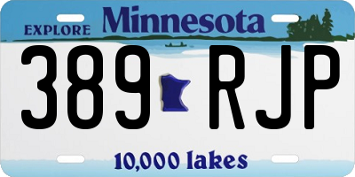 MN license plate 389RJP
