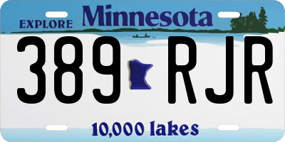 MN license plate 389RJR