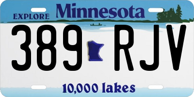 MN license plate 389RJV