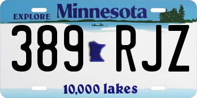 MN license plate 389RJZ