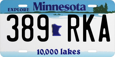 MN license plate 389RKA