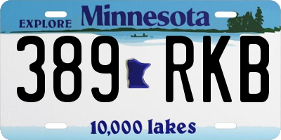 MN license plate 389RKB