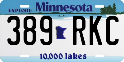 MN license plate 389RKC