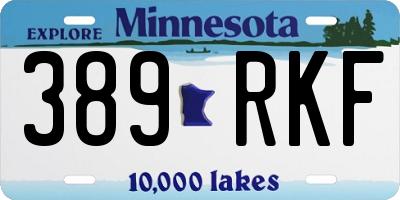 MN license plate 389RKF