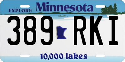 MN license plate 389RKI