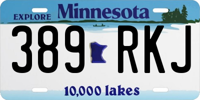 MN license plate 389RKJ