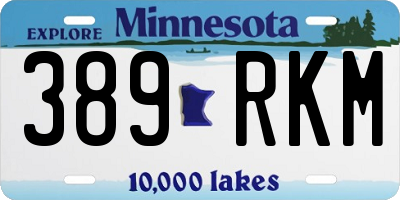 MN license plate 389RKM