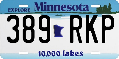 MN license plate 389RKP